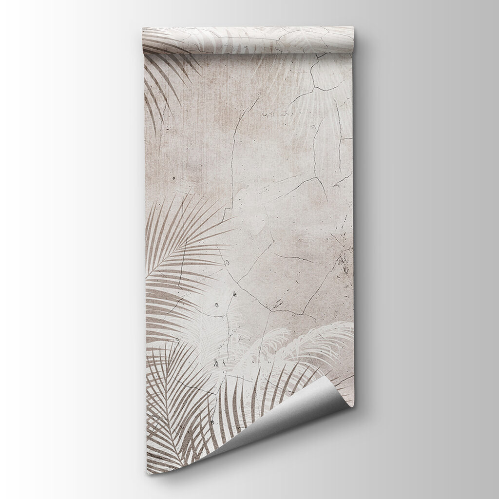 Verweerde palmveren op beige — productweergave