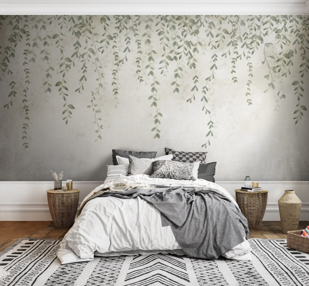 Schilderij van een wijnrank met bladeren — interieur 1