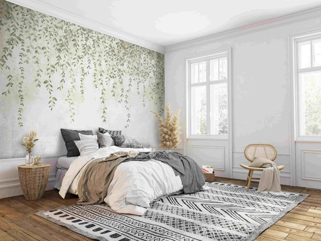 Schilderij van een wijnrank met bladeren — interieur 2