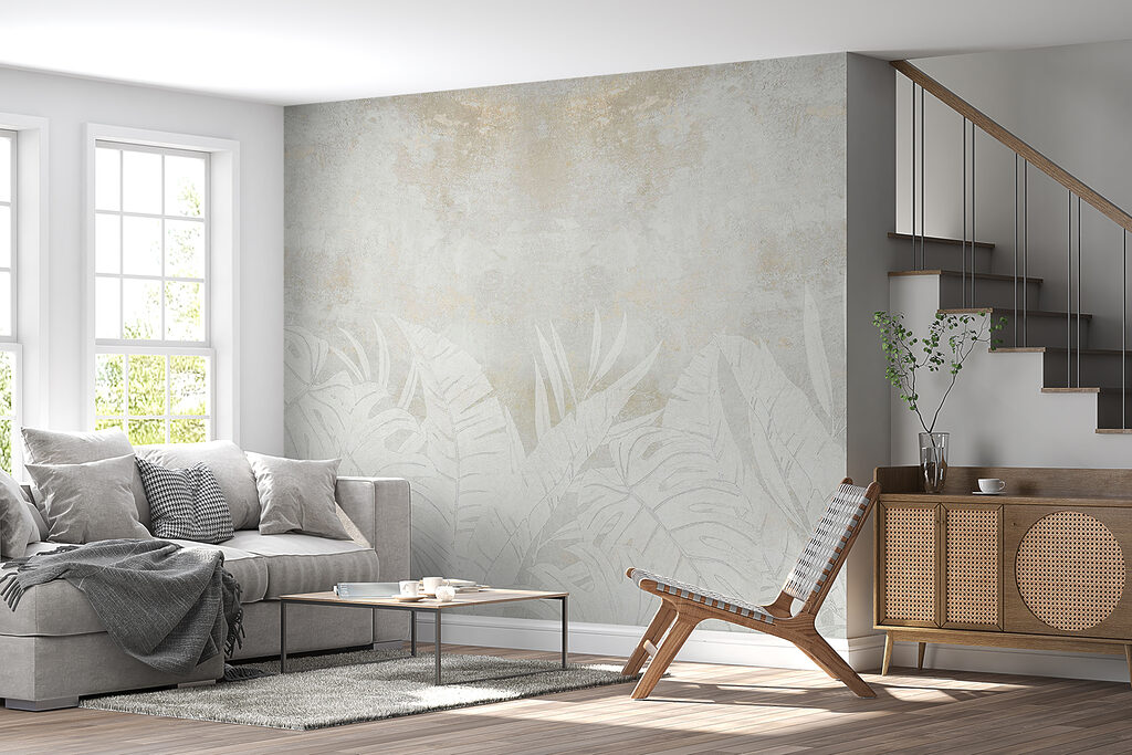 Witte bladeren in patina — interieur 4