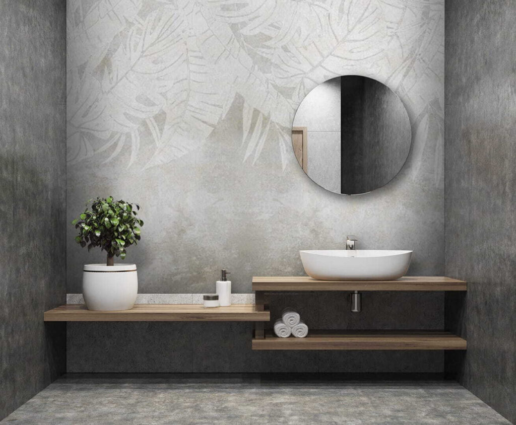 Witte bladeren in patina — interieur 3