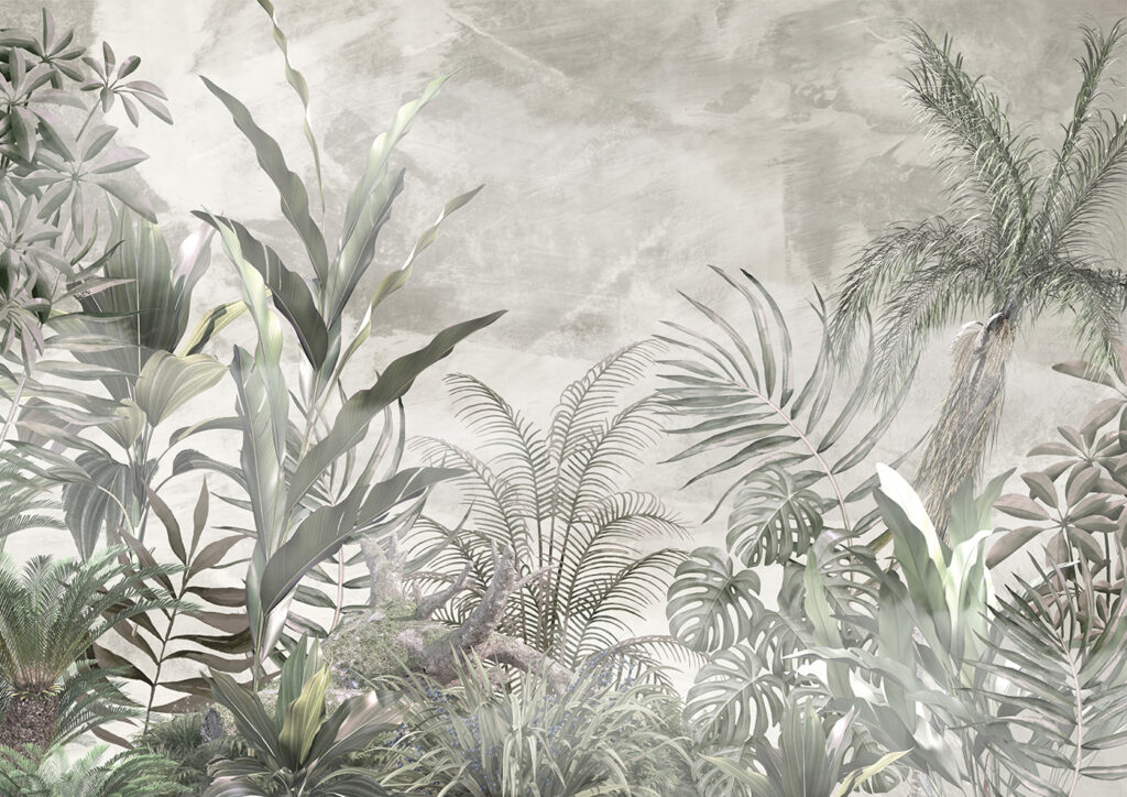 Groep planten in een tuin — volledig ontwerp