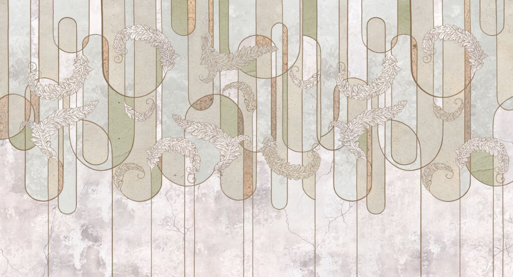 Geometrische bogen op wit — volledig ontwerp