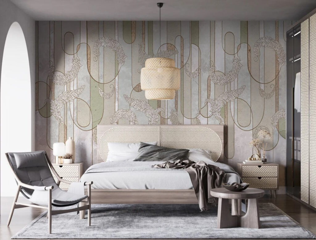 Geometrische bogen op wit — interieur 2