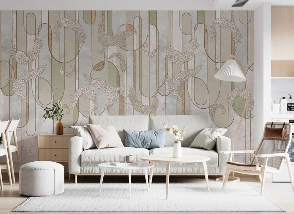Geometrische bogen op wit — interieur 3