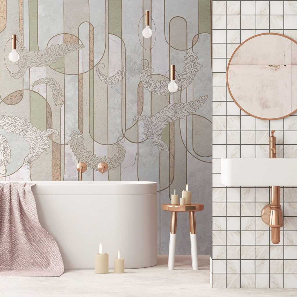 Geometrische bogen op wit — interieur 1