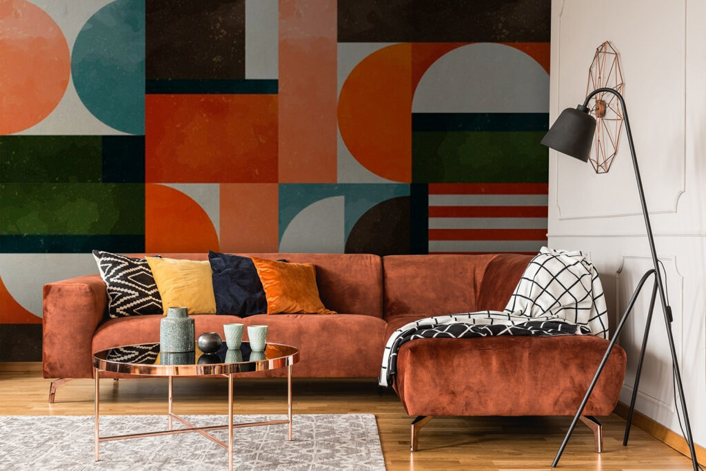 Kleurvlakken met halve cirkels — interieur 2