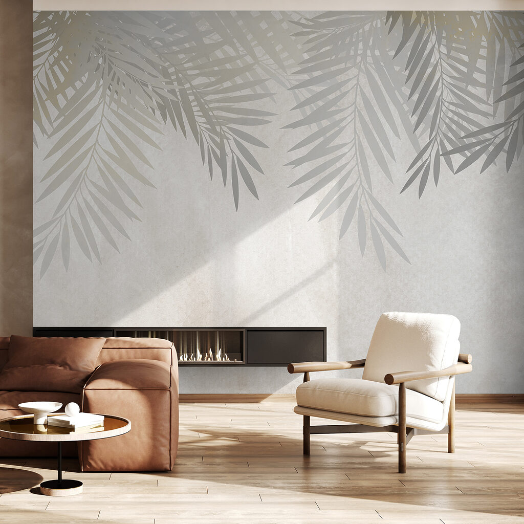 Bleke palmveren langs bovenrand — interieur 4