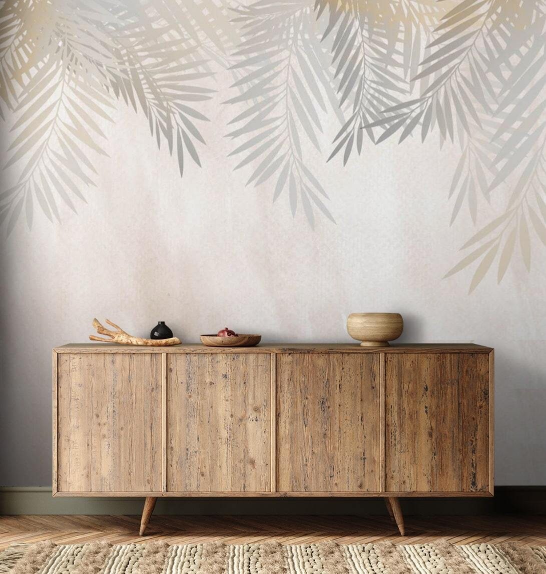 Bleke palmveren langs bovenrand — interieur 3