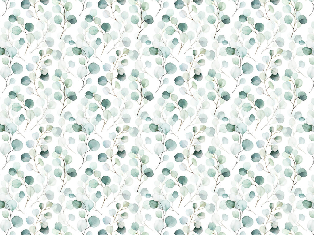 Ronde blaadjes in aquarel — volledig ontwerp