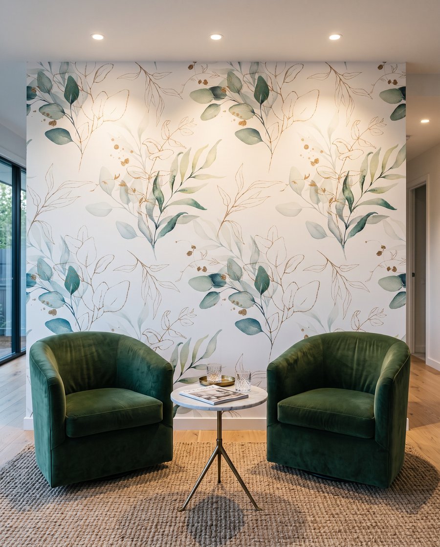 Bloesemtakjes in lichte aquarel — interieur 5