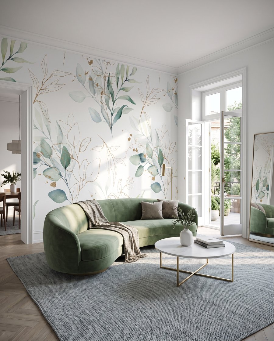 Bloesemtakjes in lichte aquarel — interieur 6