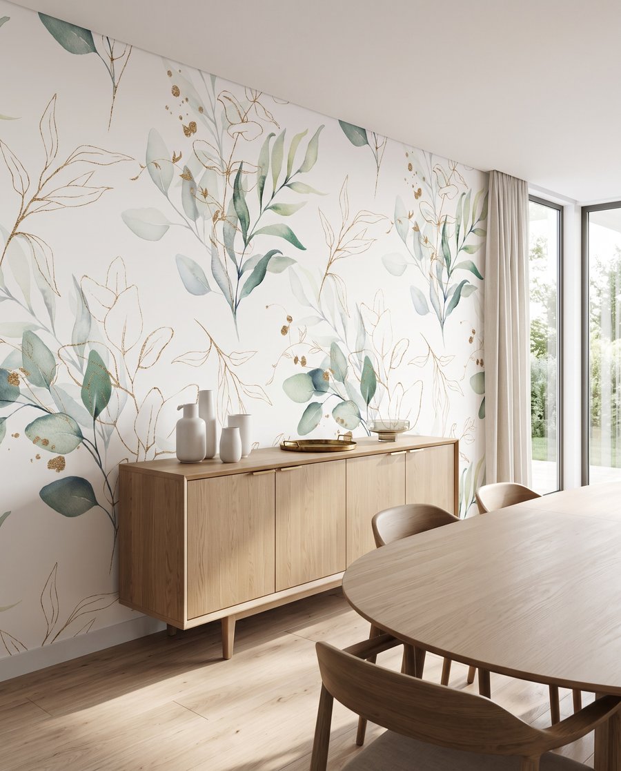 Bloesemtakjes in lichte aquarel — interieur 7