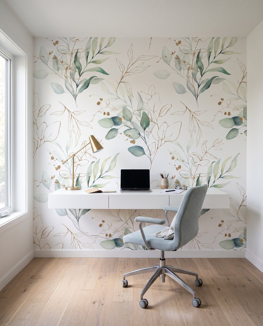 Bloesemtakjes in lichte aquarel — interieur 8