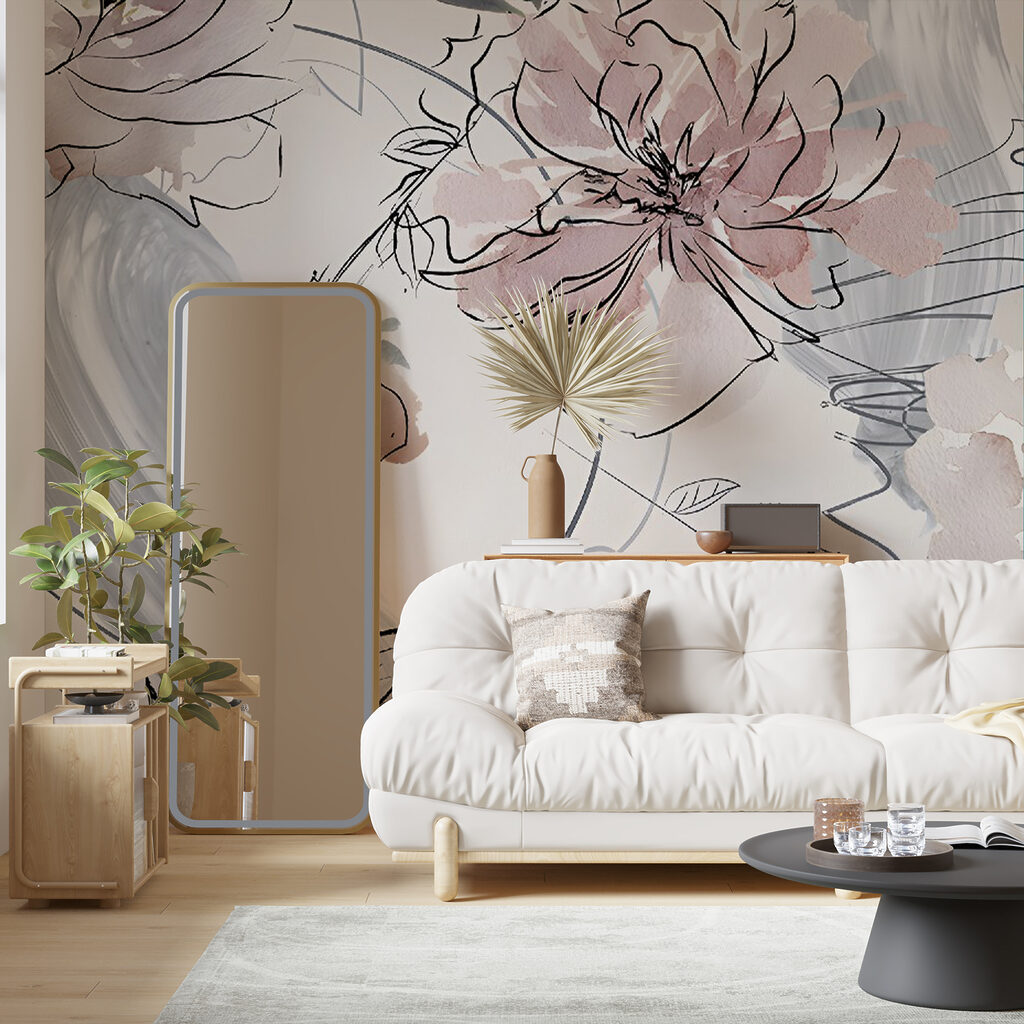 Vlinders tussen dunne bloemlijnen — interieur 4