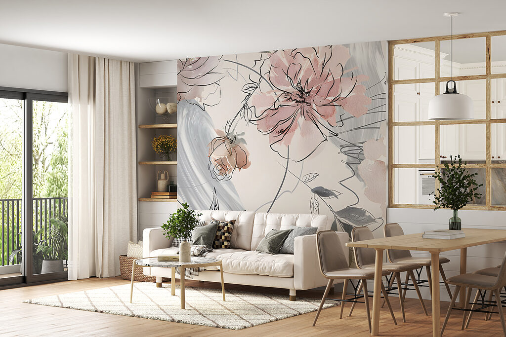 Vlinders tussen dunne bloemlijnen — interieur 5