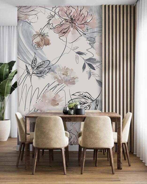 Vlinders tussen dunne bloemlijnen — interieur 3