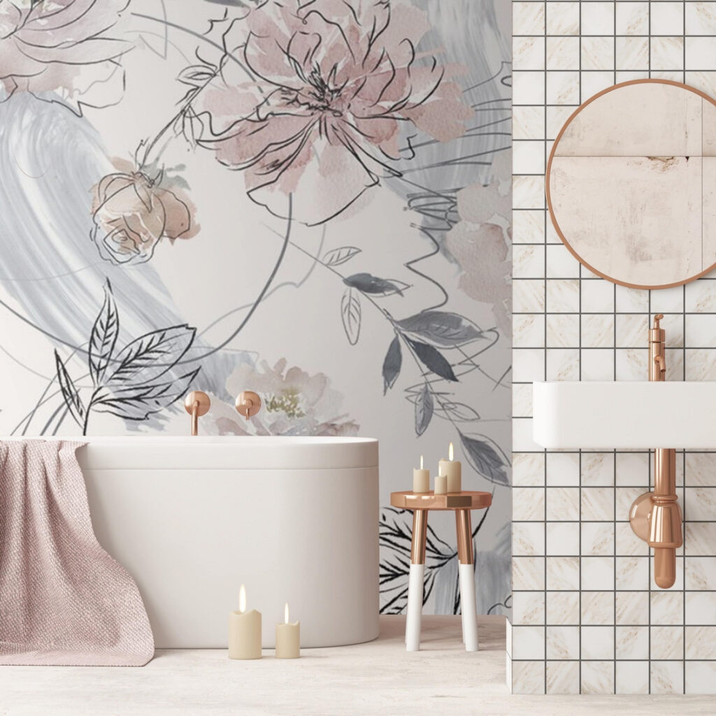 Vlinders tussen dunne bloemlijnen — interieur 1