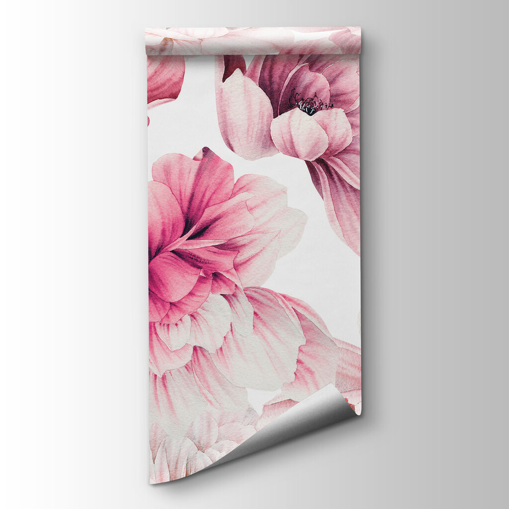 Roze dahlia's op wit — productweergave
