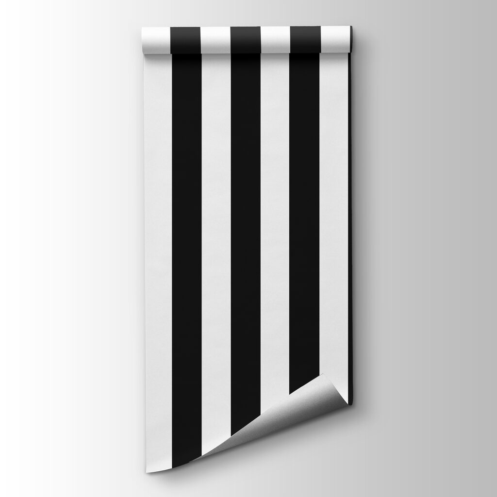 Brede verticale zwartwitbanen — productweergave