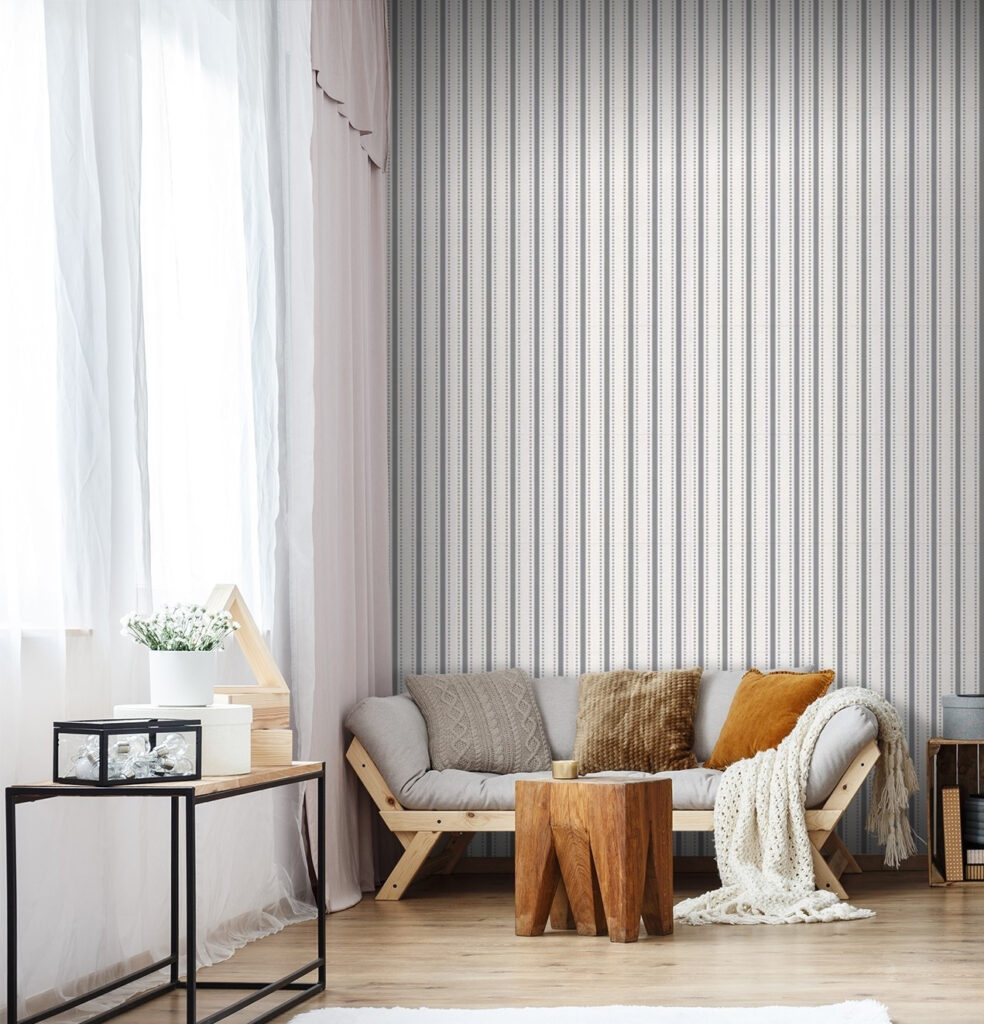 Witte ribbels in rijen — interieur 3