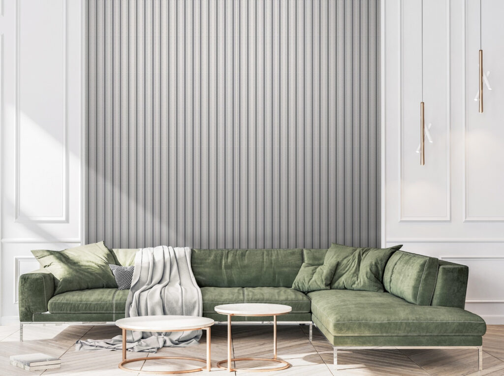 Witte ribbels in rijen — interieur 4