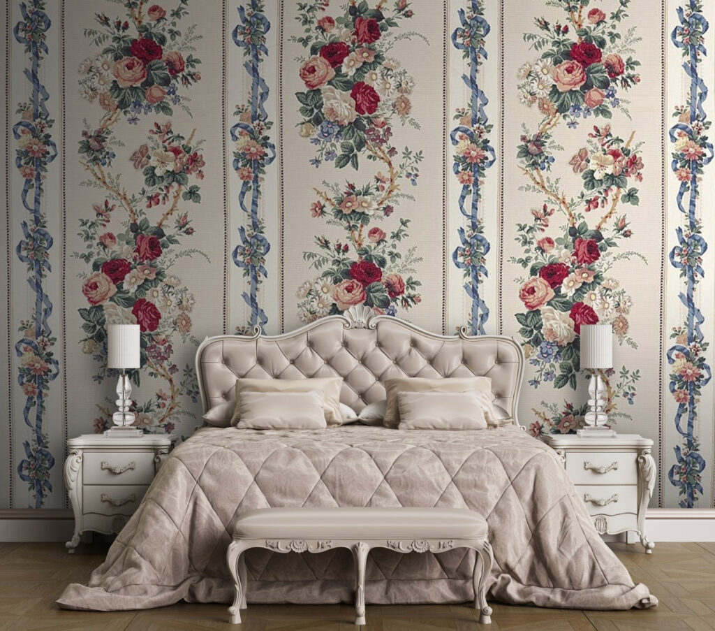 Rozenboeketten tussen sierlinten — interieur 2