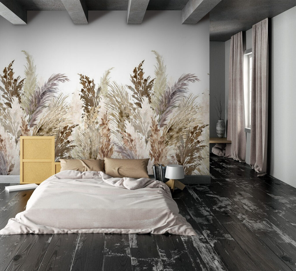 Pluimgras in lichte aardetinten — interieur 1