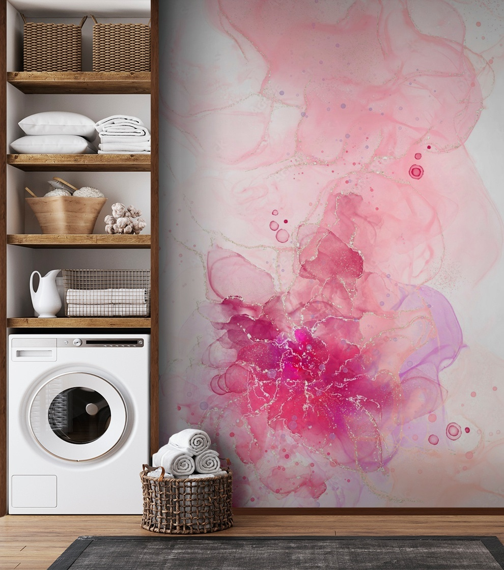 Roze bloem in aquarelsluiers — interieur 3