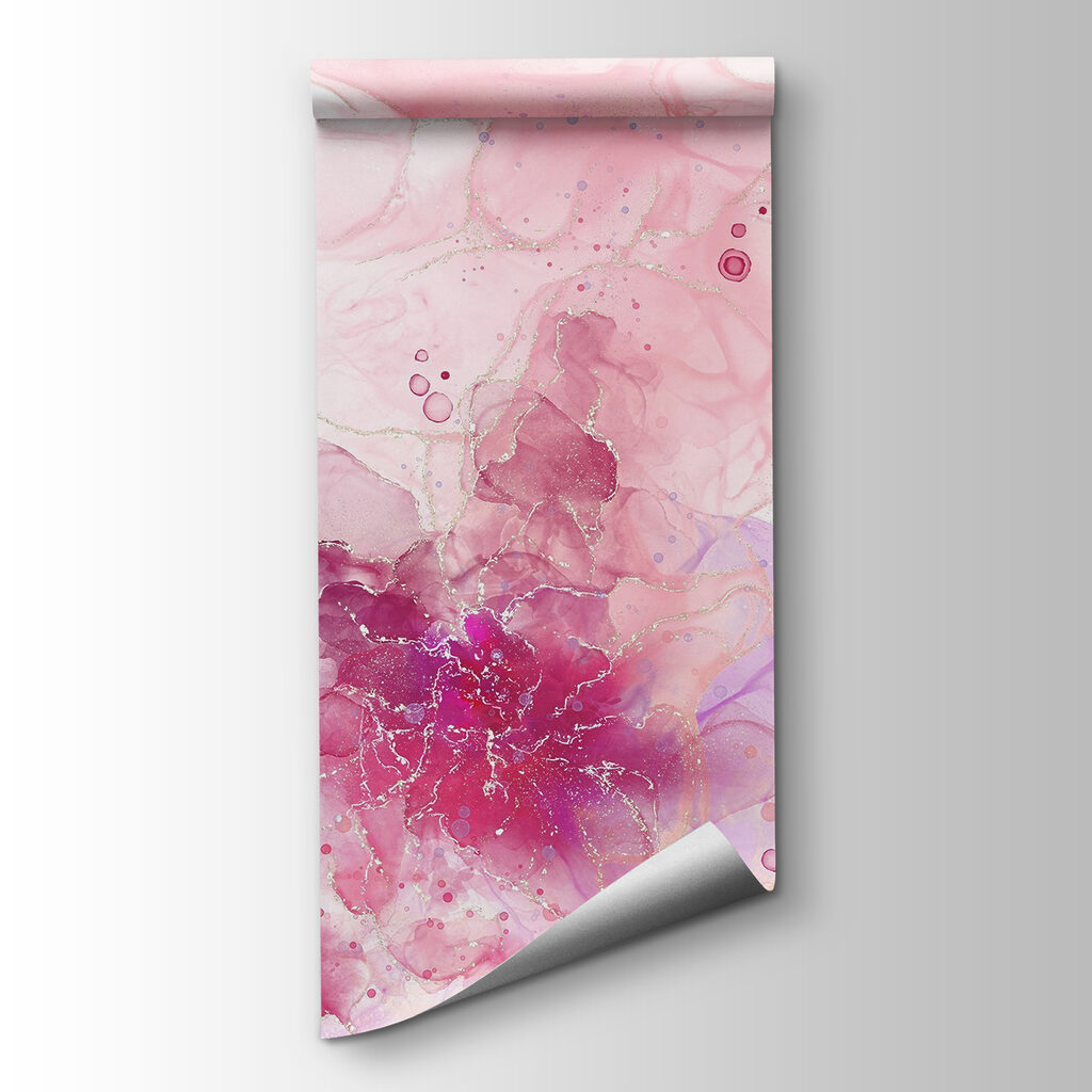 Roze bloem in aquarelsluiers — productweergave