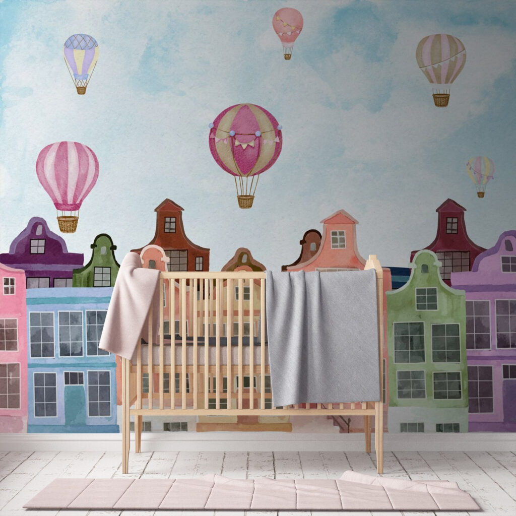 Ballonnen boven kleurige trapgevels — interieur 3