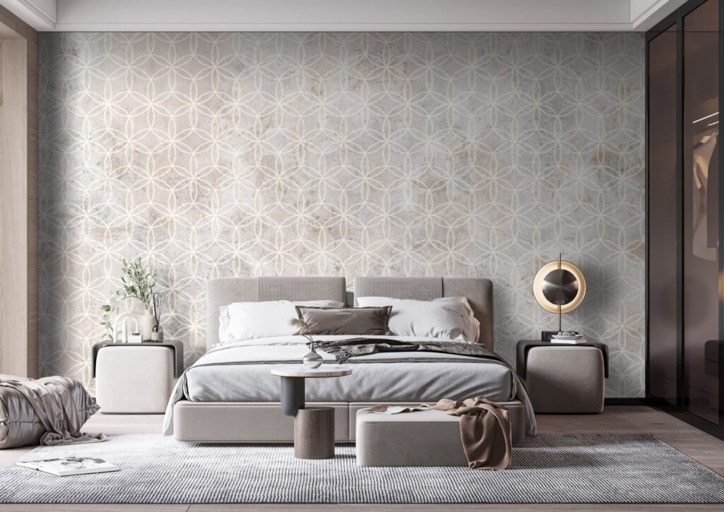 Bleke geometrie op wit — interieur 1