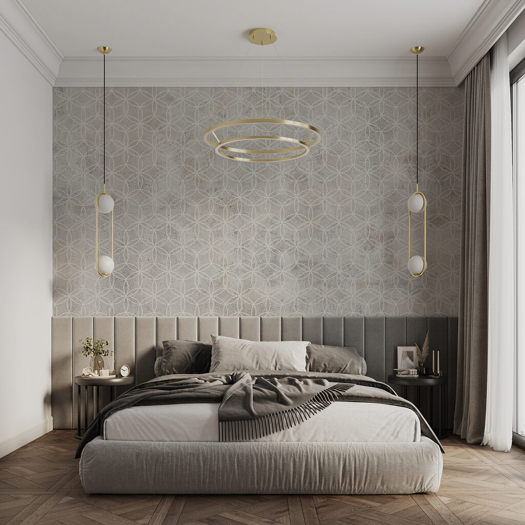 Bleke geometrie op wit — interieur 5