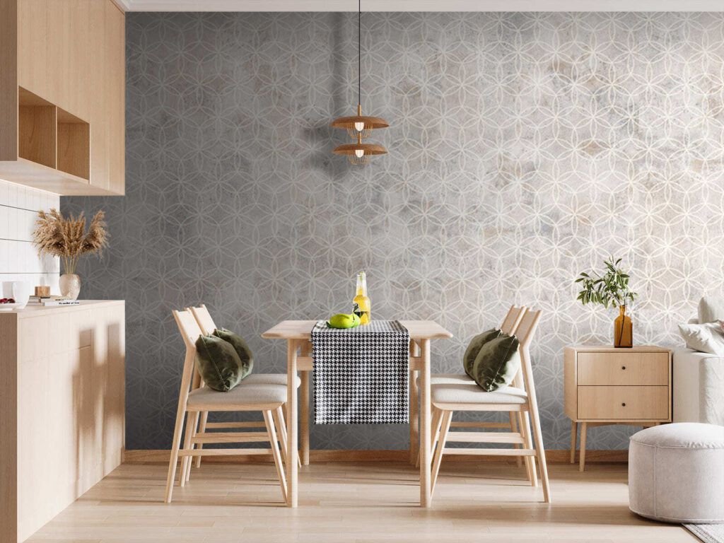 Bleke geometrie op wit — interieur 3