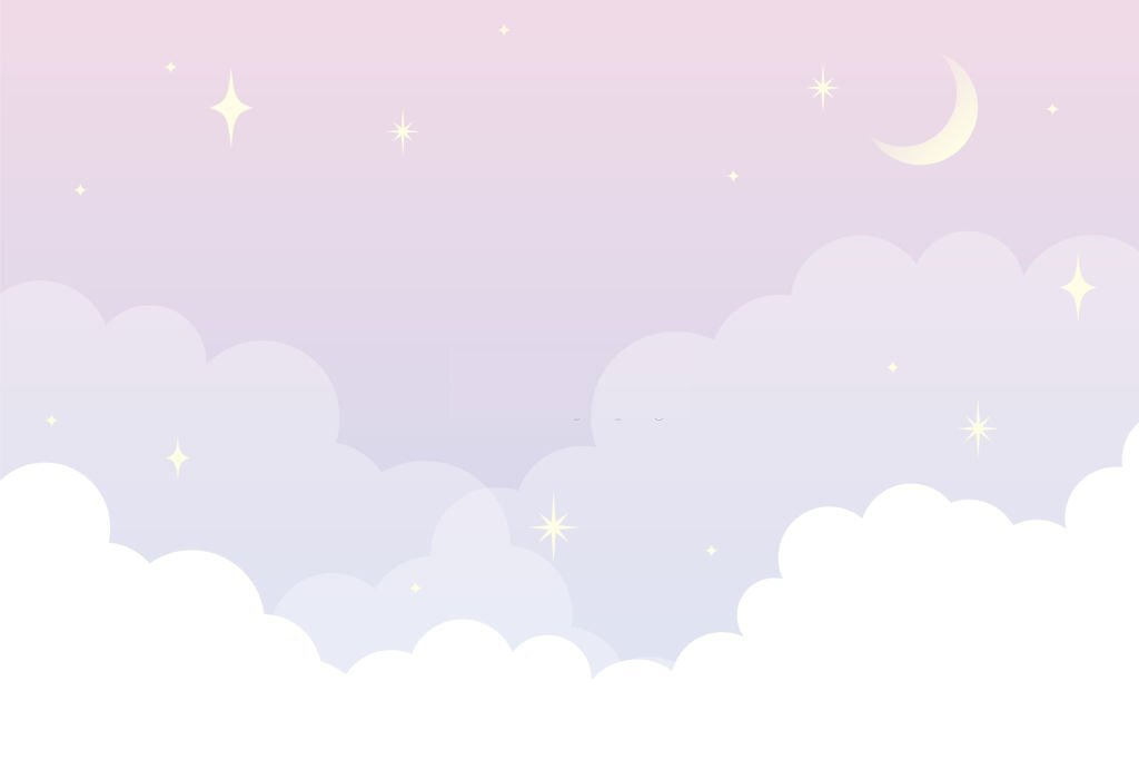 Een maan en wolken aan de hemel — volledig ontwerp