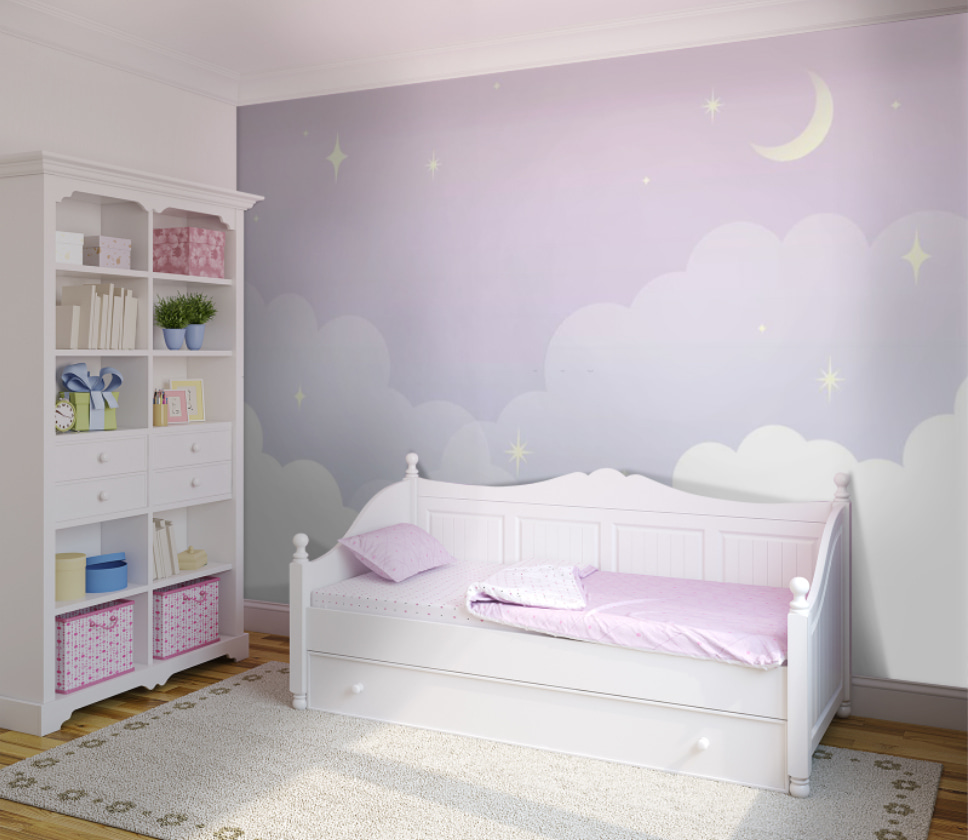 Een maan en wolken aan de hemel — interieur 1