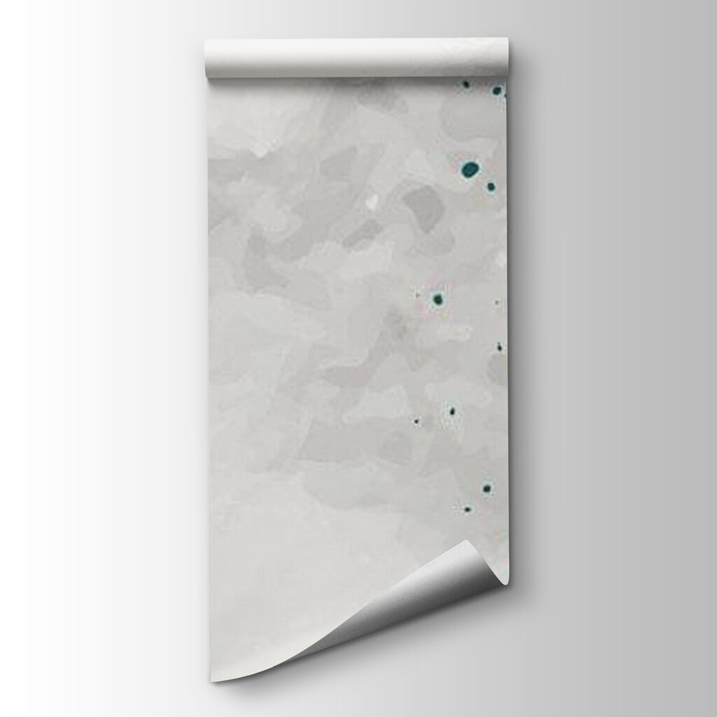 Blauwe bloemen met inktspatten — productweergave
