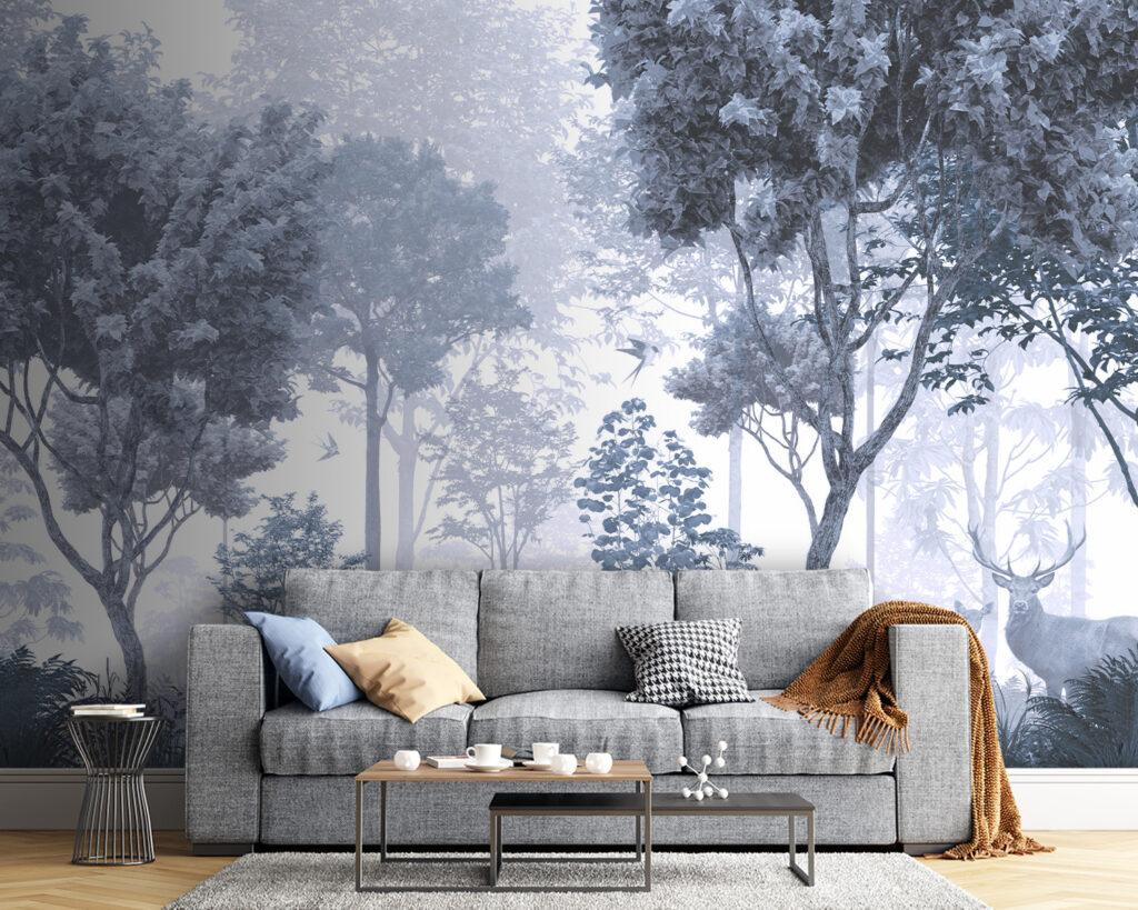 Herten in bleek woud — interieur 1