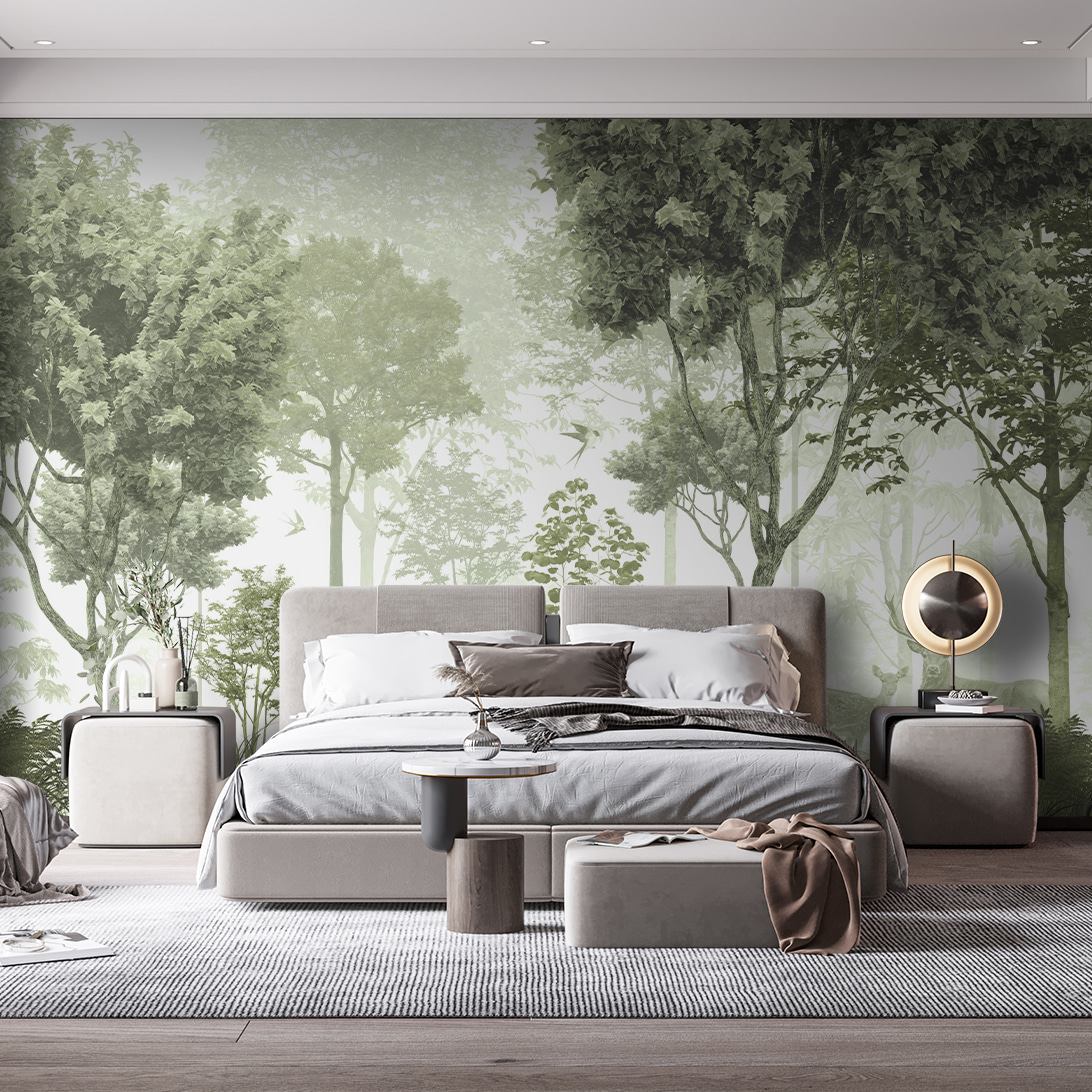 Herten in bleek woud — interieur 5