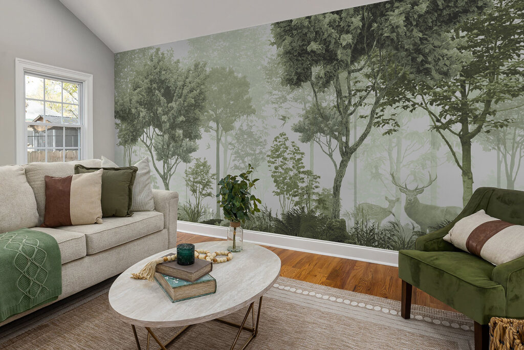 Herten in bleek woud — interieur 3