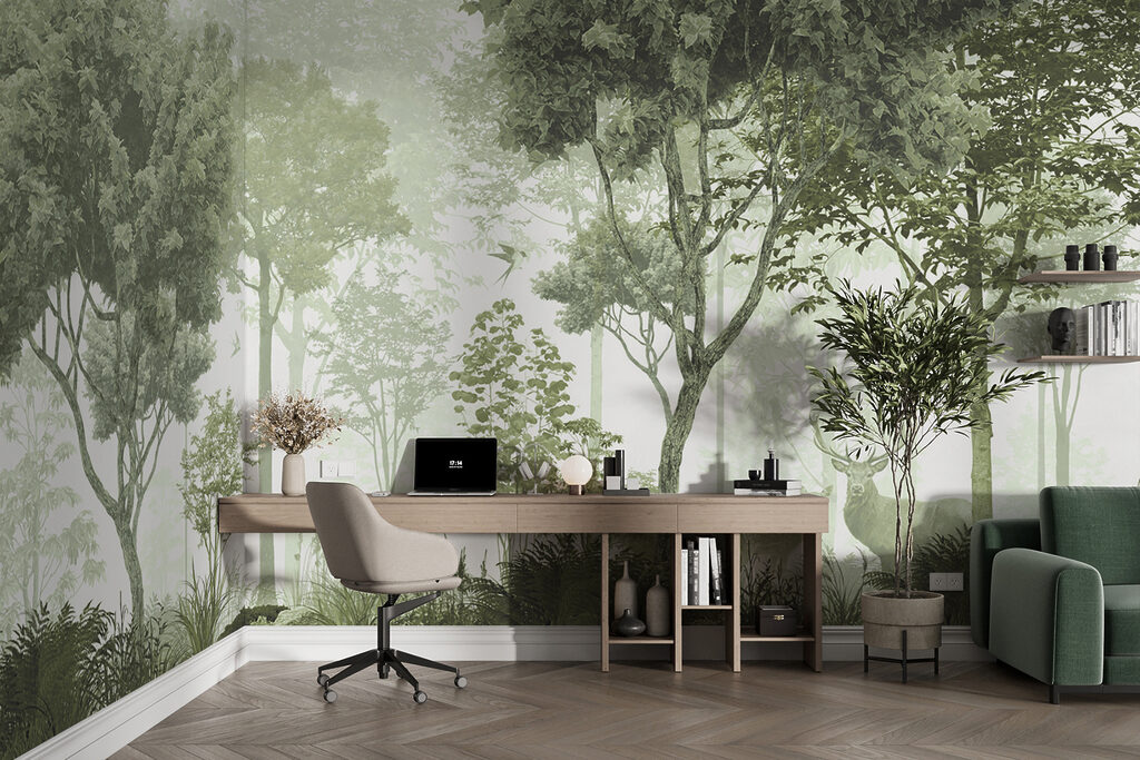 Herten in bleek woud — interieur 4