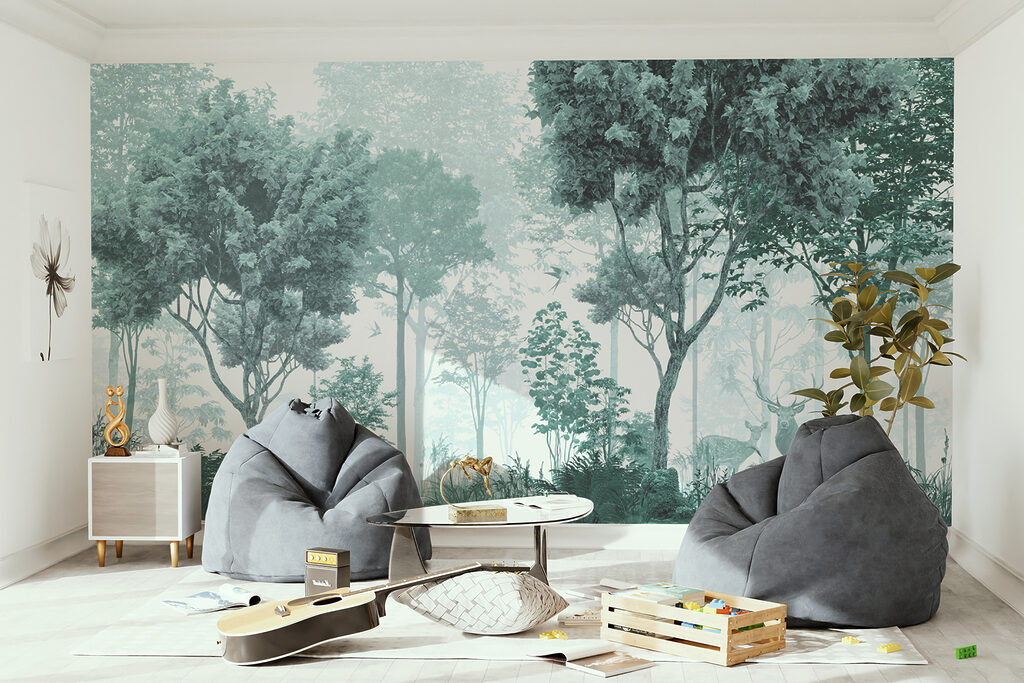 Herten in bleek woud — interieur 2