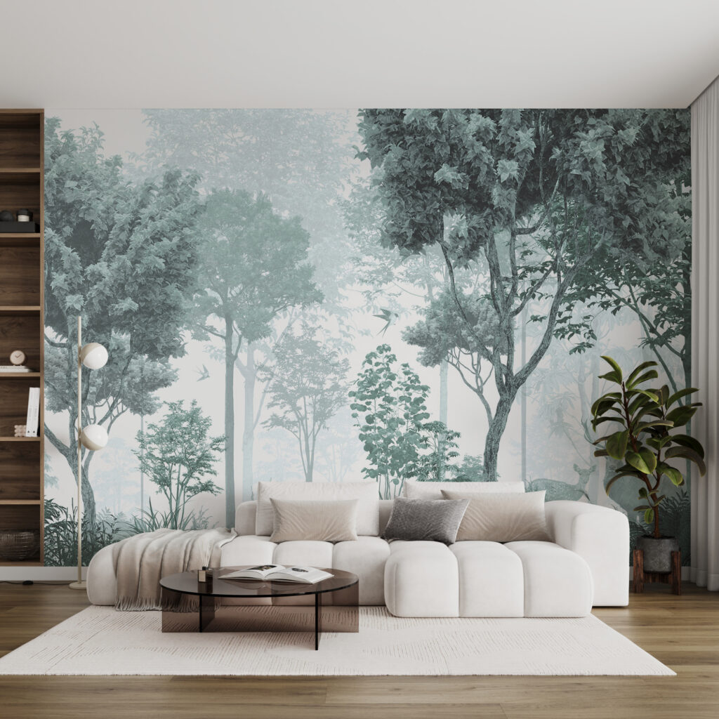 Herten in bleek woud — interieur 1