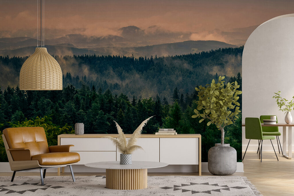 Laatste licht over dennenkruinen — interieur 4