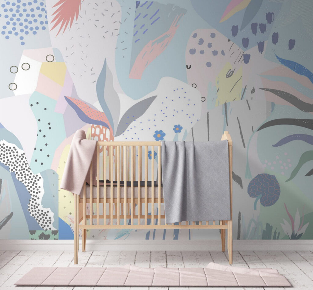 Kleurrijke kunst met verschillende vormen en kleuren — interieur 2