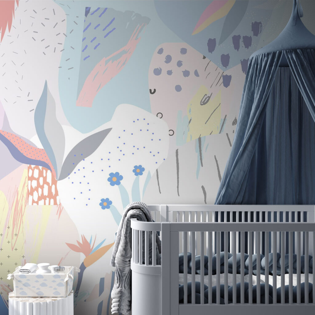 Kleurrijke kunst met verschillende vormen en kleuren — interieur 3