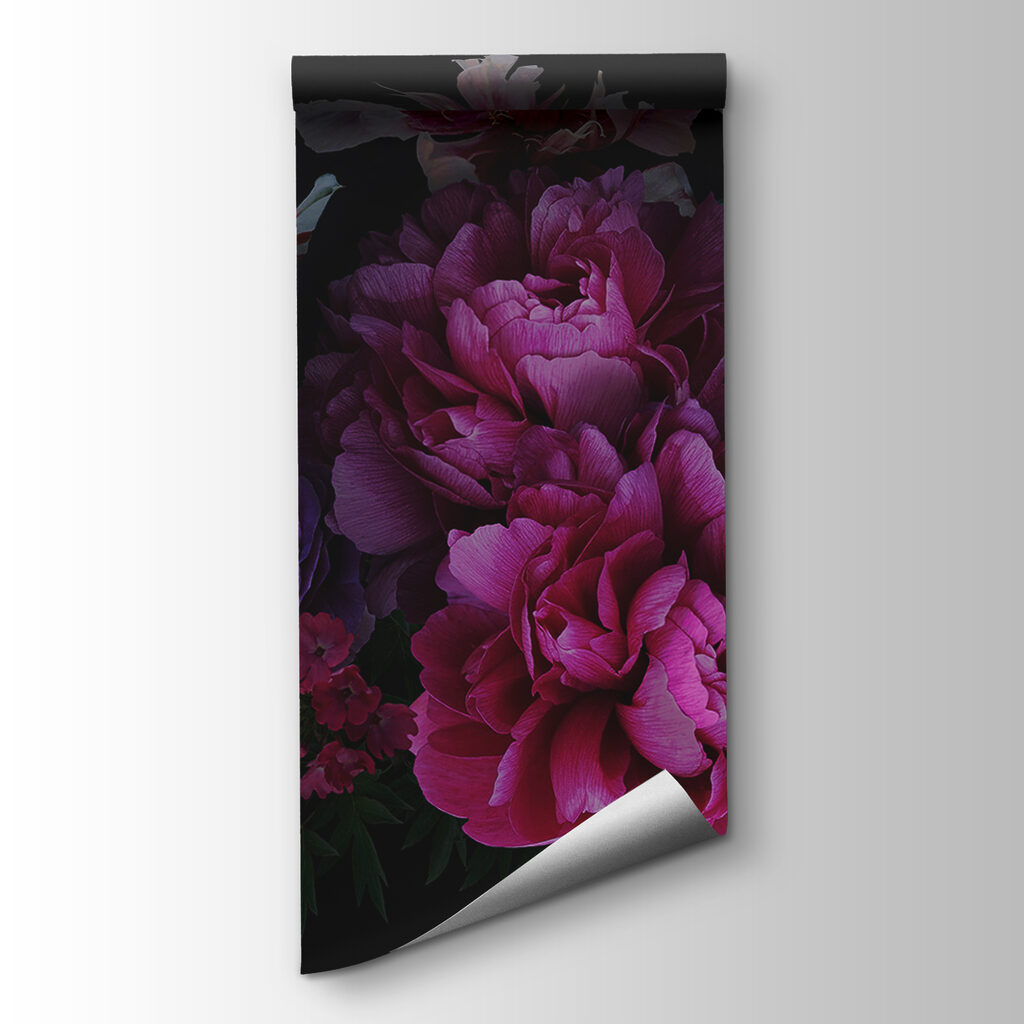 Paarsrode bloemen bij nacht — productweergave