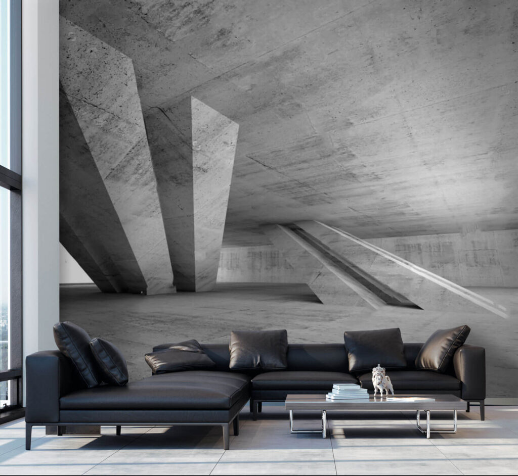 Grijze balken in architectuurspel — interieur 3