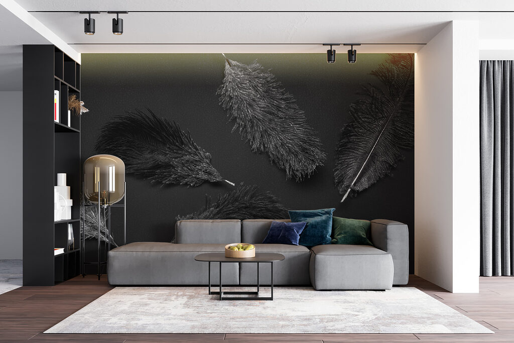 Donkere veren op zwart — interieur 5