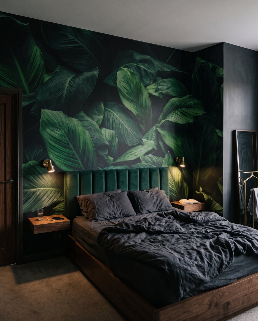 Blad in diepe schaduw in een interieur